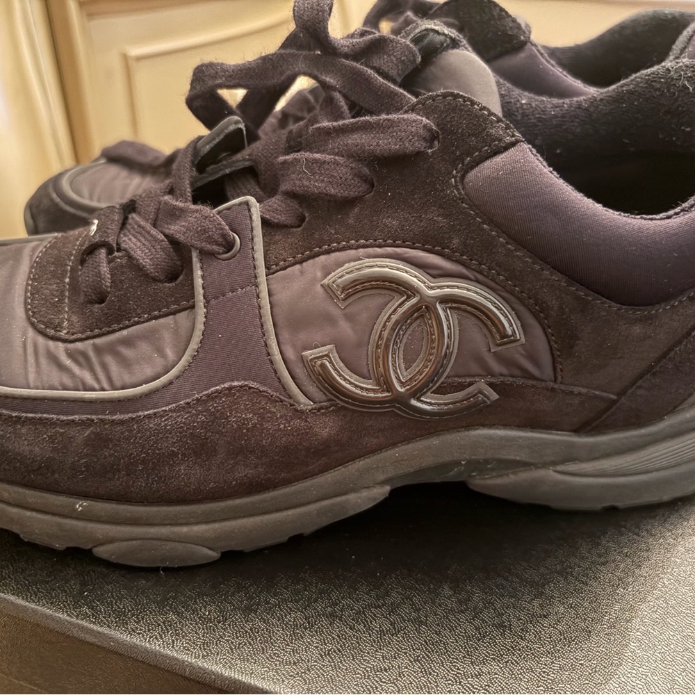 CHANEL Black and Gray Sneakers - Picture 2 of 7